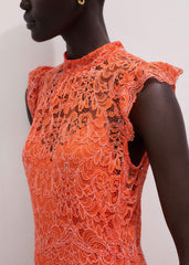Orange Two Tone Full Length Dress meandem