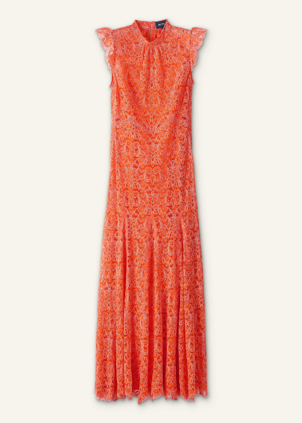 Orange Two Tone Full Length Dress meandem
