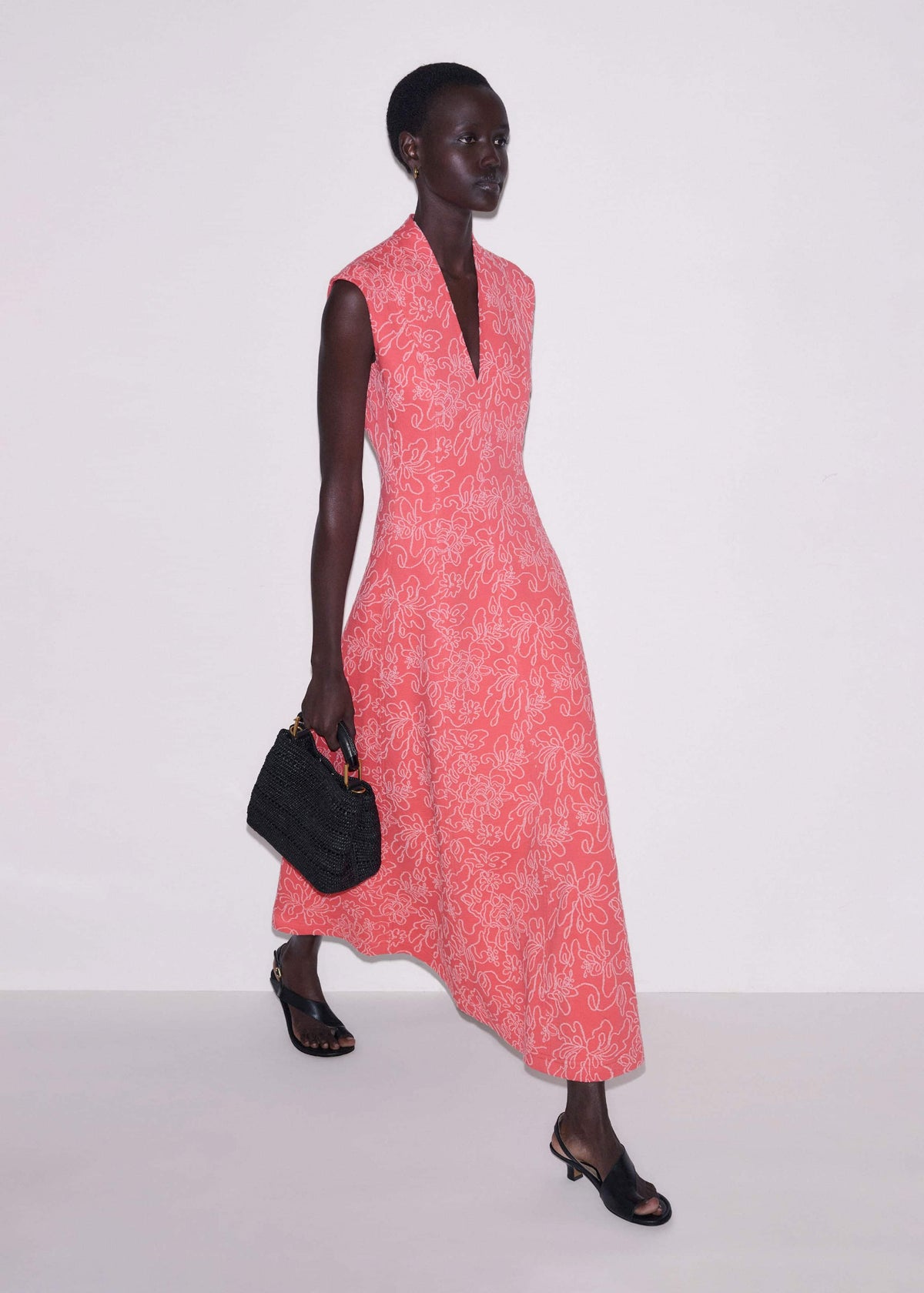 Pink Panelled Fit + Flare Maxi Dress | ME+ME meandem