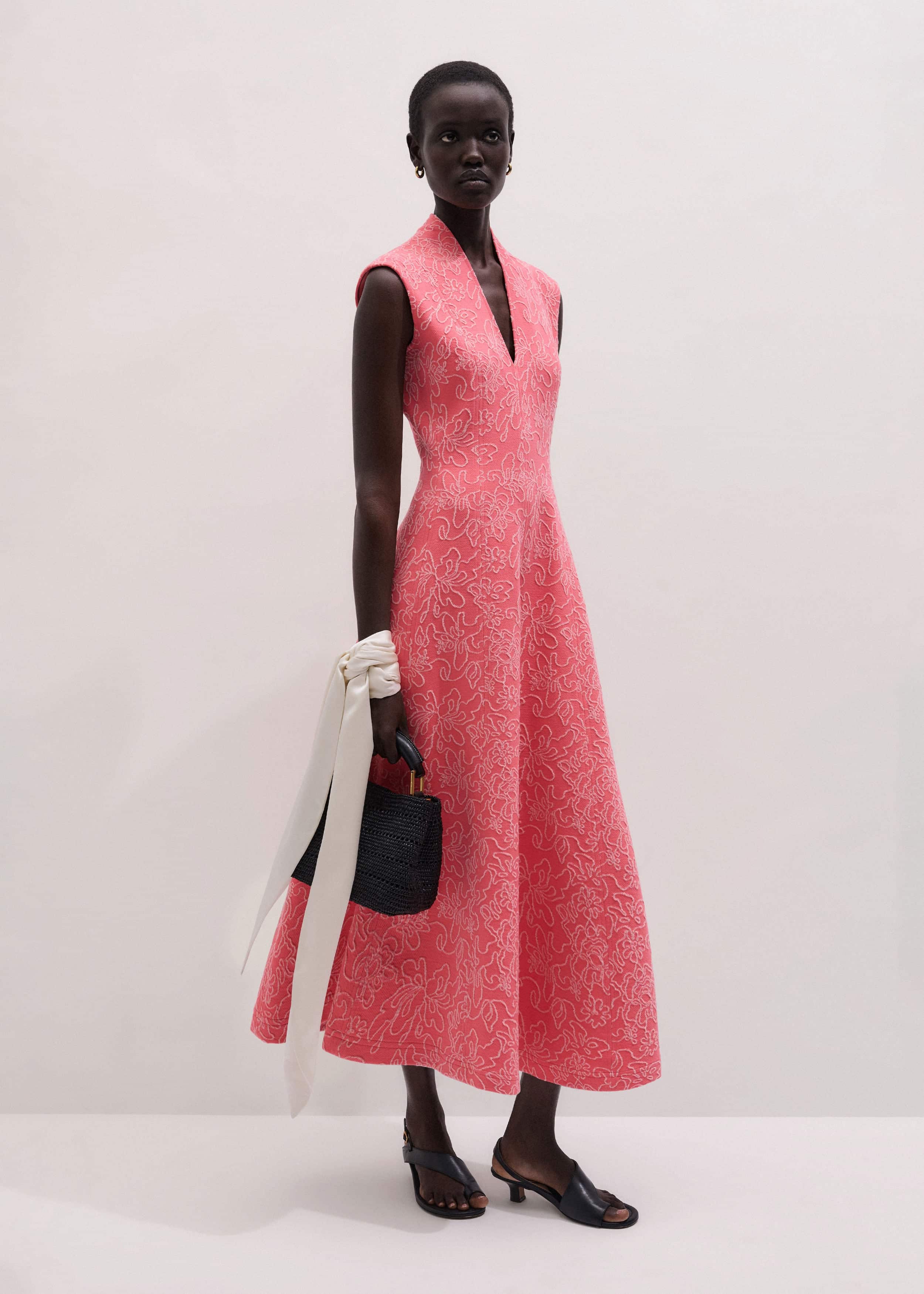 Pink Panelled Fit + Flare Maxi Dress | ME+ME meandem