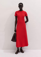 Red Raglan Sleeve Maxi Dress meandem