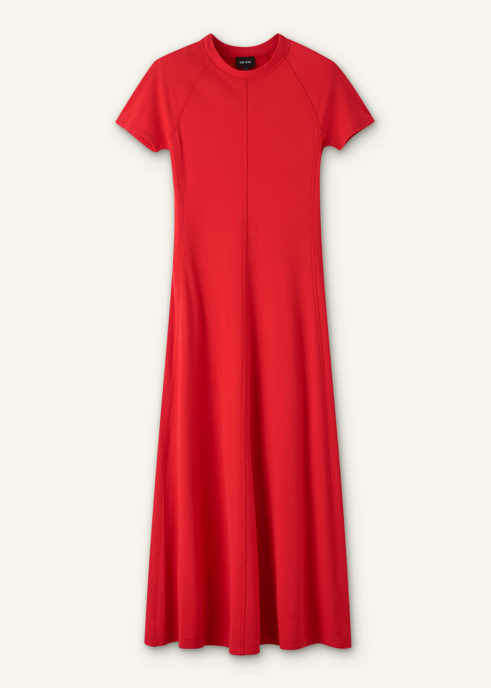 Red Raglan Sleeve Maxi Dress meandem