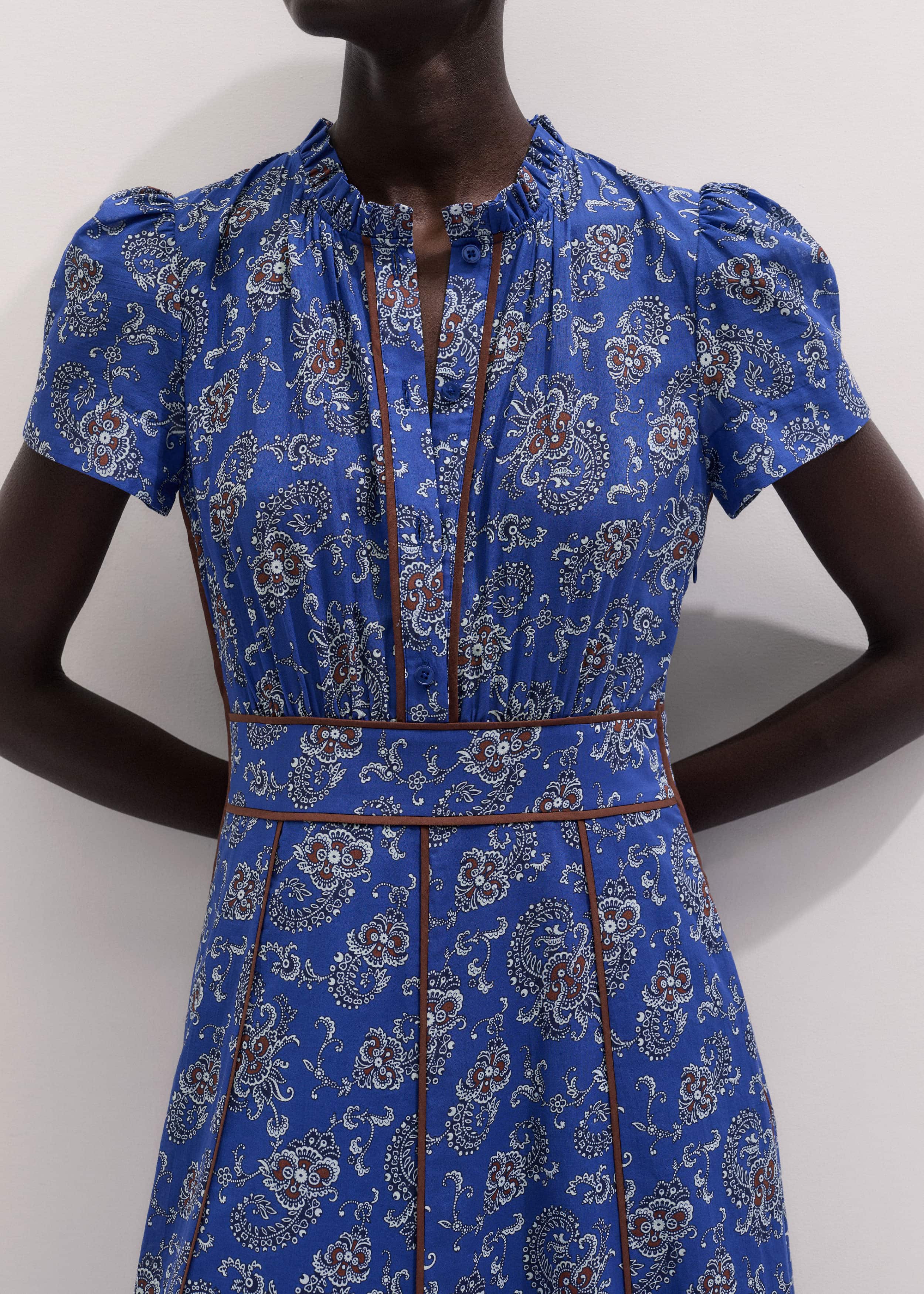 Blue Fit + Flare Maxi Dress meandem