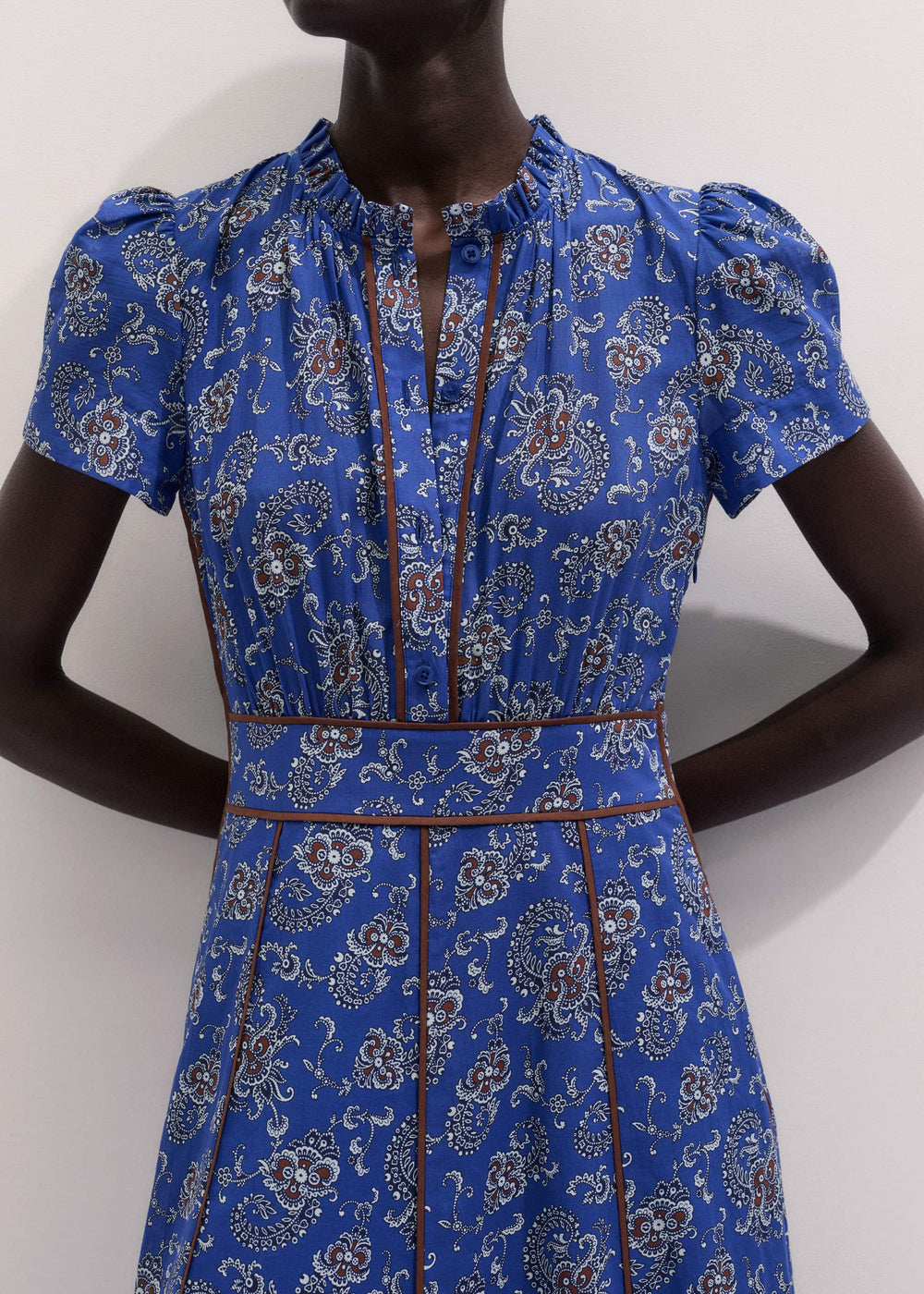 Blue Fit + Flare Maxi Dress meandem