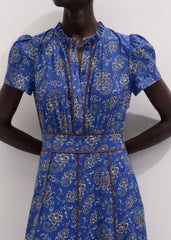 Blue Fit + Flare Maxi Dress meandem