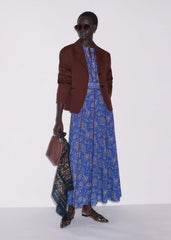Blue Fit + Flare Maxi Dress meandem