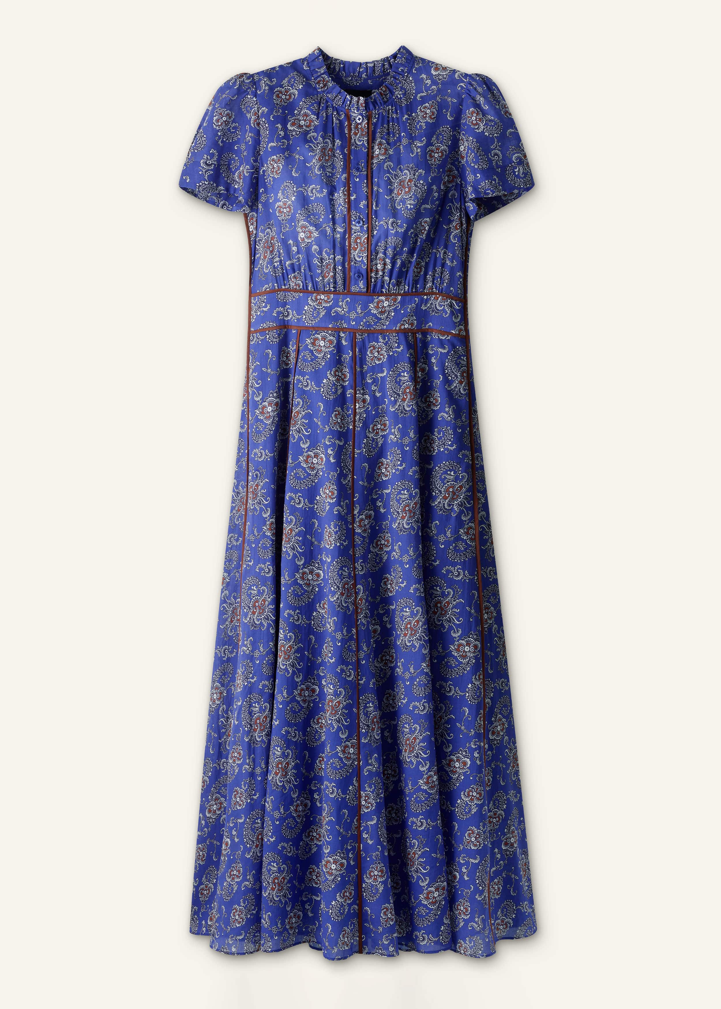 Blue Fit + Flare Maxi Dress meandem