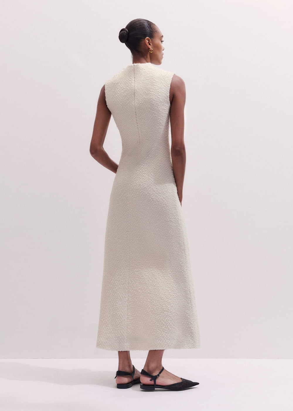 Cream Cowl Neck Fit and Flare Maxi Dress meandem
