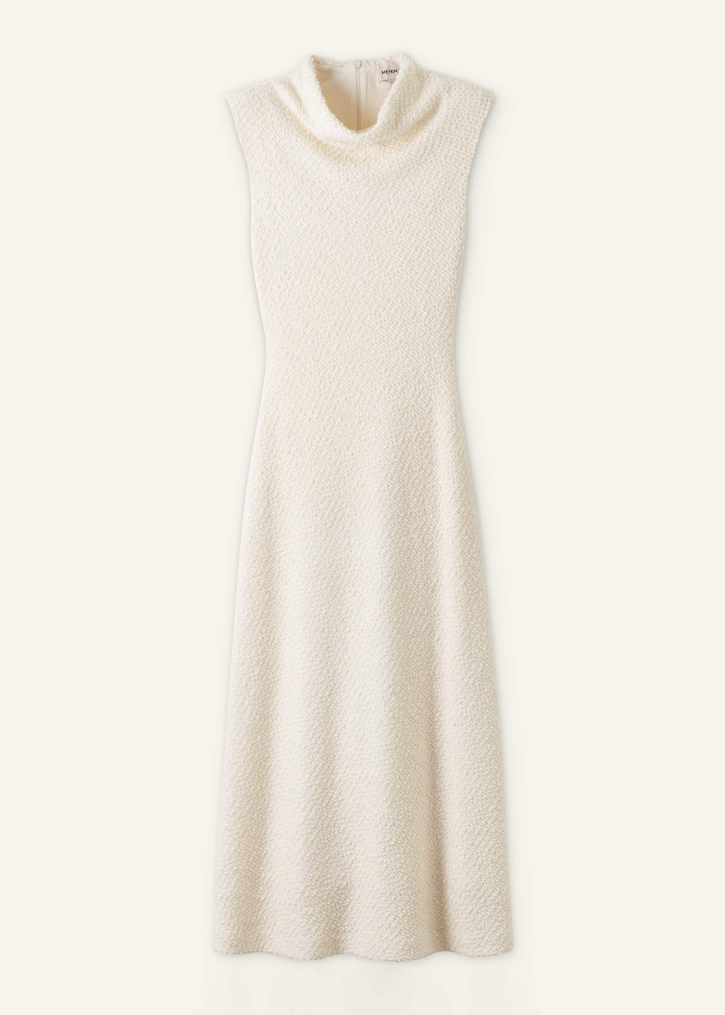 Cream Cowl Neck Fit and Flare Maxi Dress meandem