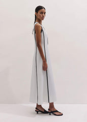 White Crease-Less Linen Effortless Maxi Dress meandem