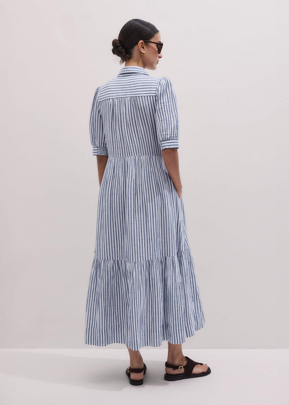 Navy Midi Shirt Dress meandem