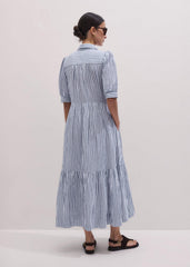 Navy Midi Shirt Dress meandem