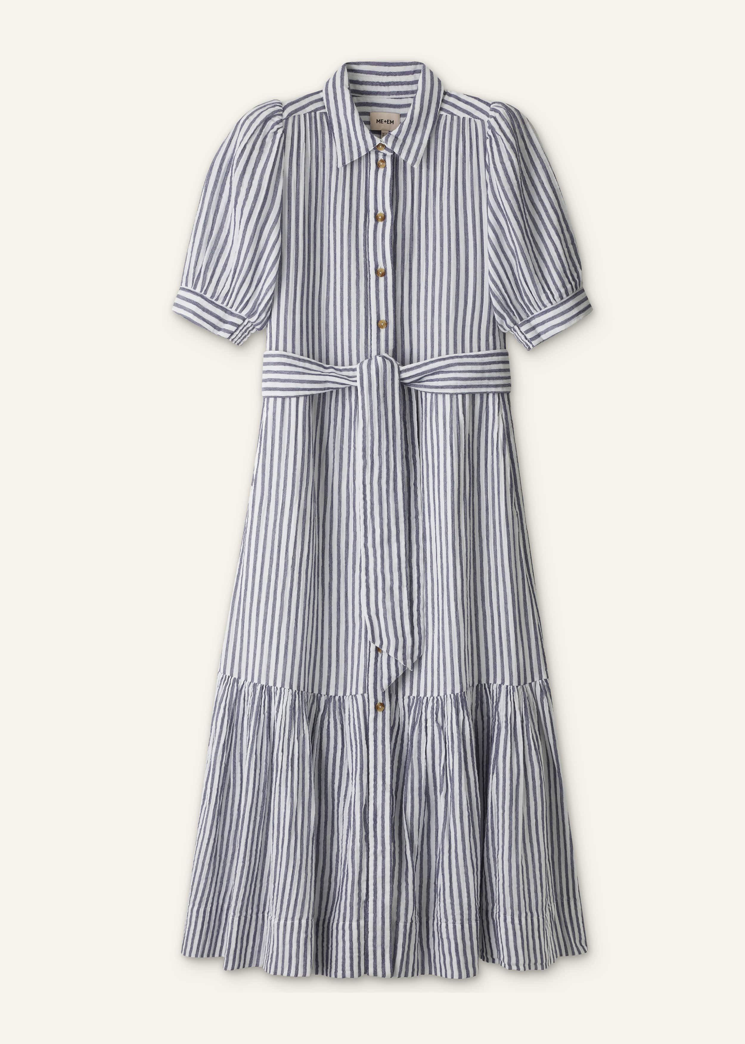 Navy Midi Shirt Dress meandem