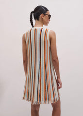 Cream Textured Knit Mini Dress meandem