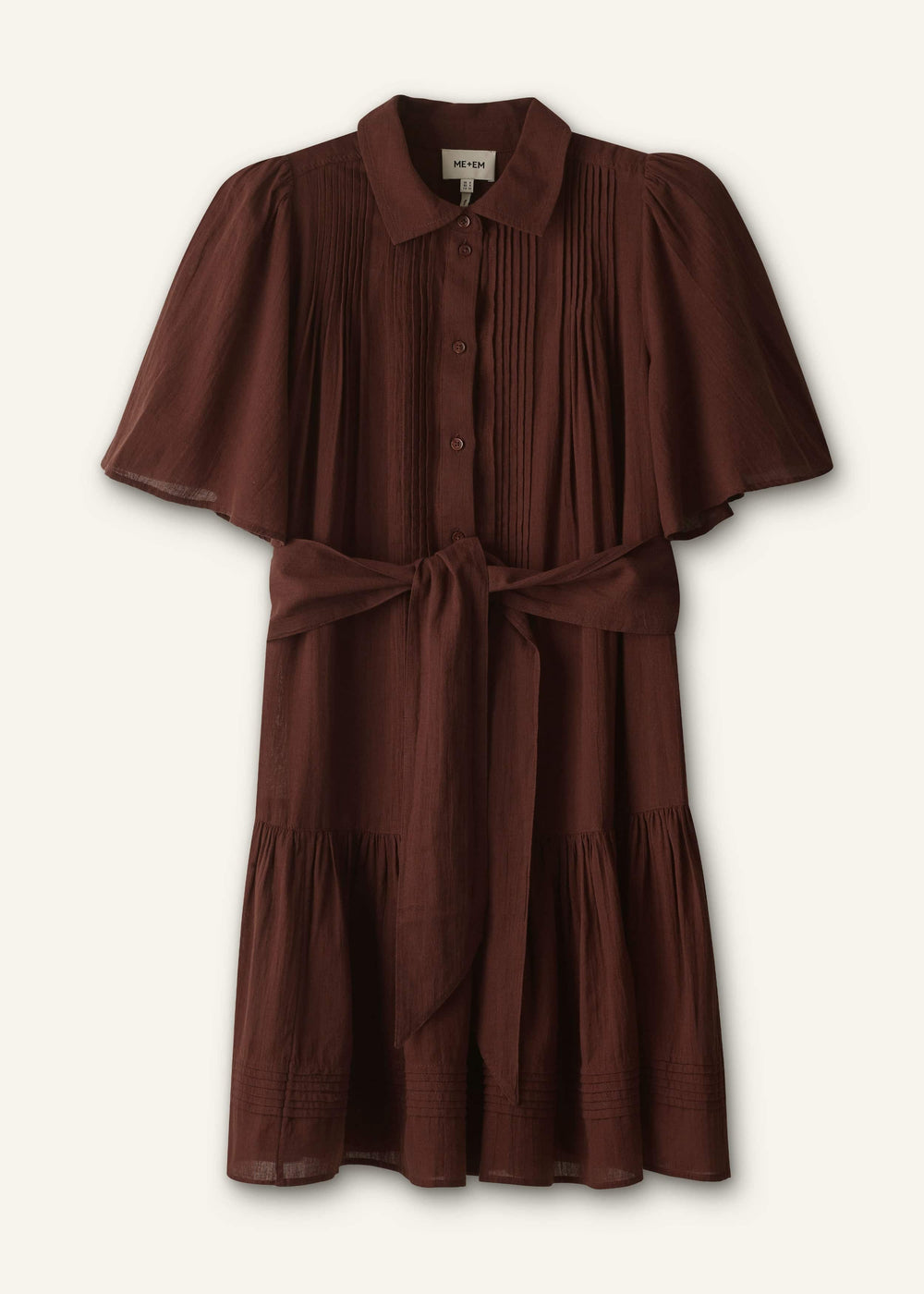 Cinnamon Brown Mini Swing Dress meandem
