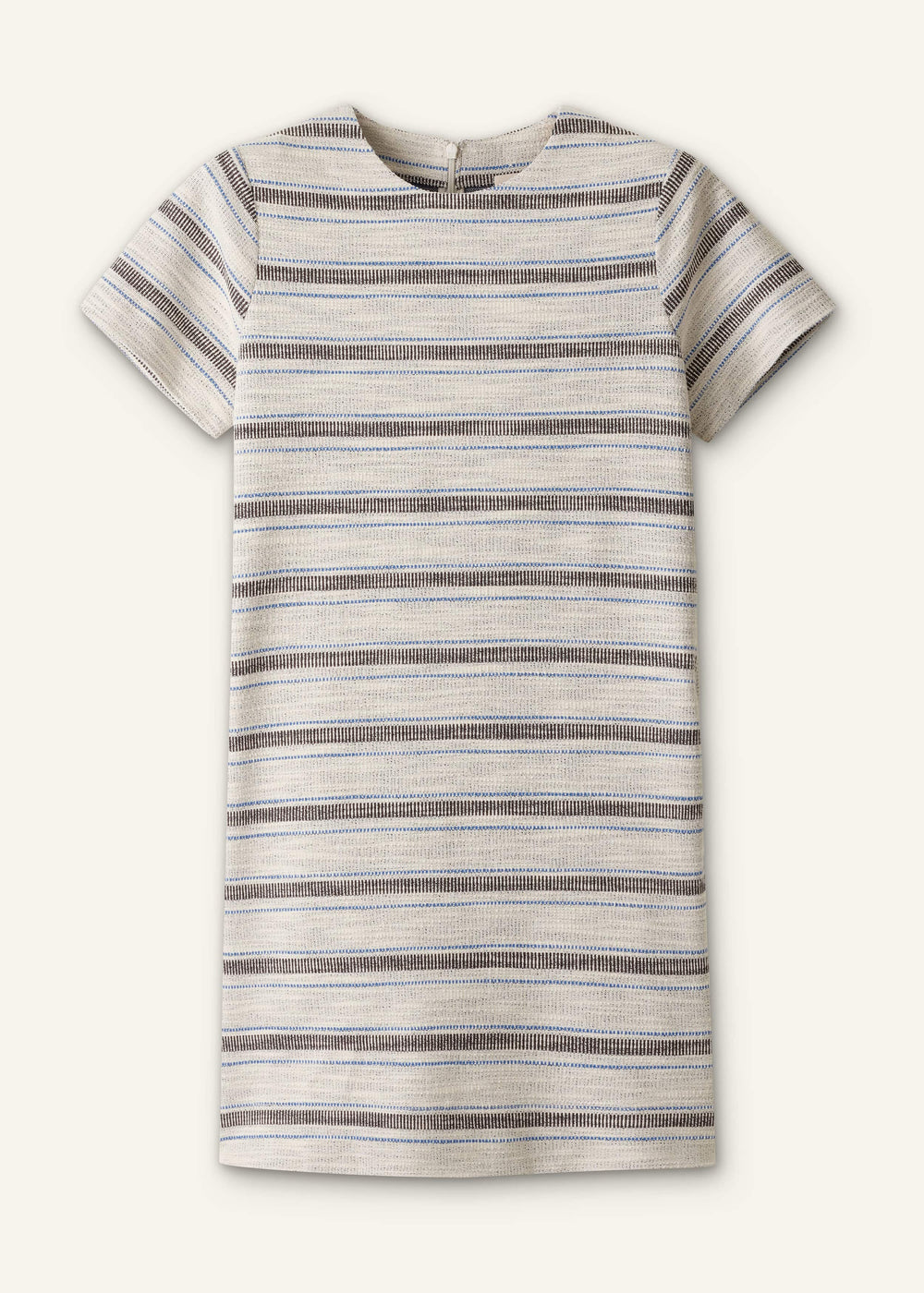 Cream Striped A-Line Mini Dress meandem