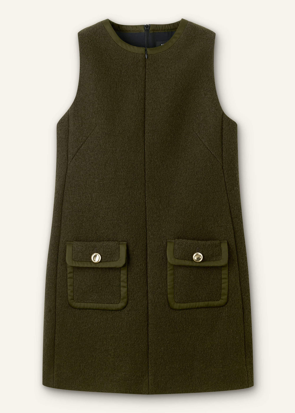 Olive Green Shift Mini Dress meandem
