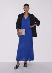 Blue Pointelle Maxi Dress meandem