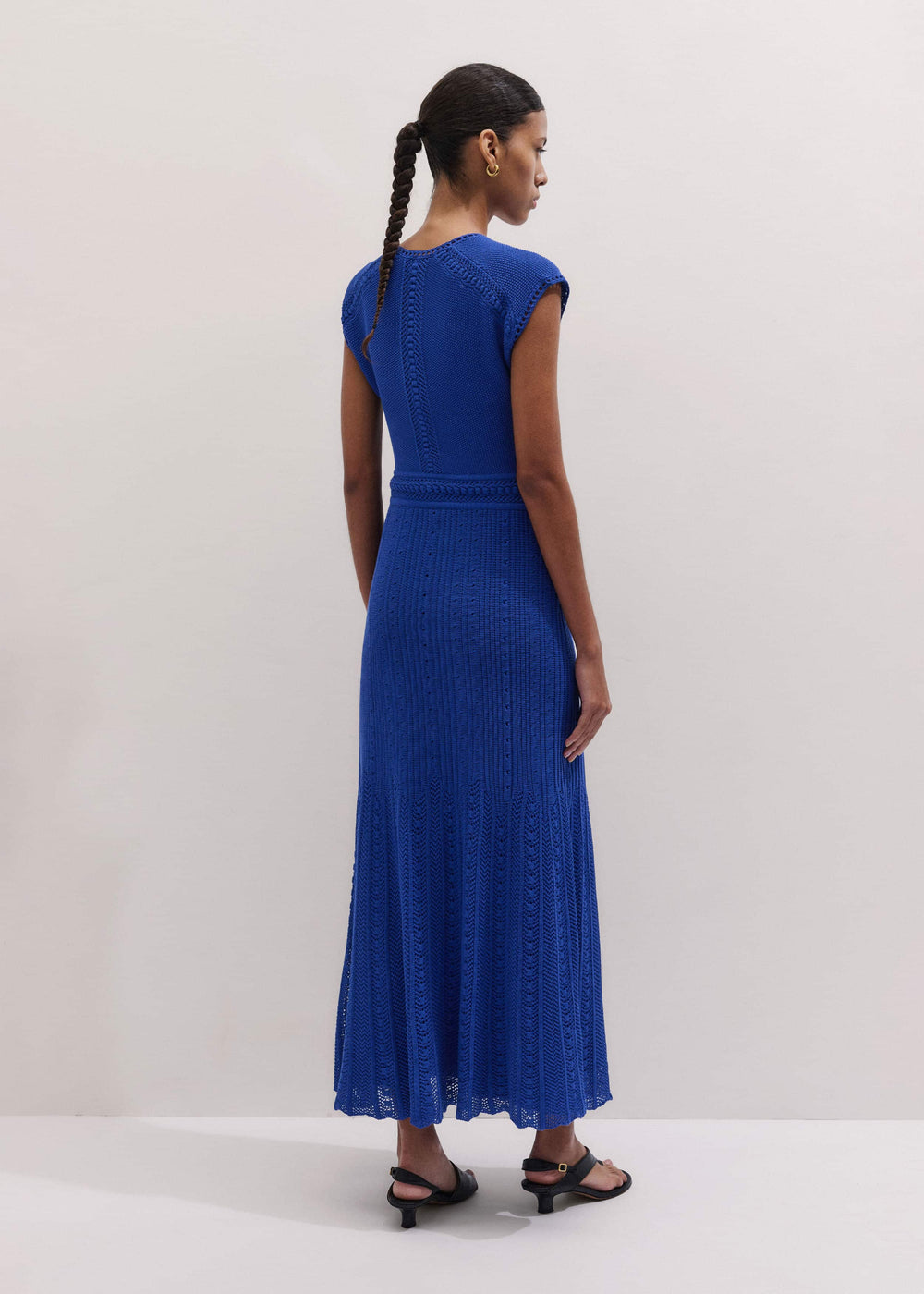 Blue Pointelle Maxi Dress meandem
