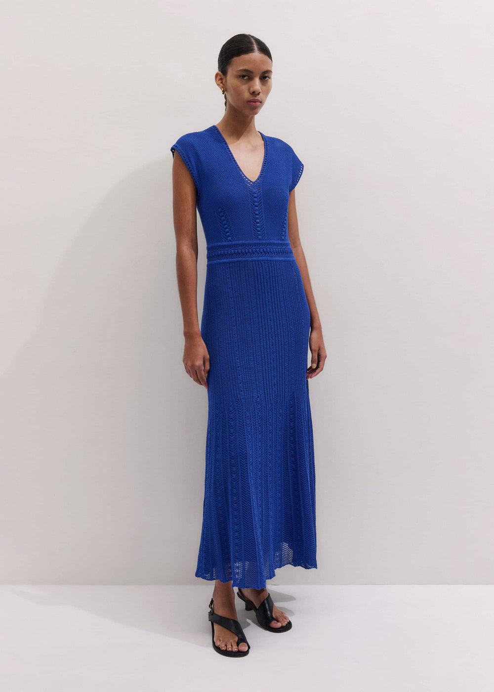 Blue Pointelle Maxi Dress meandem