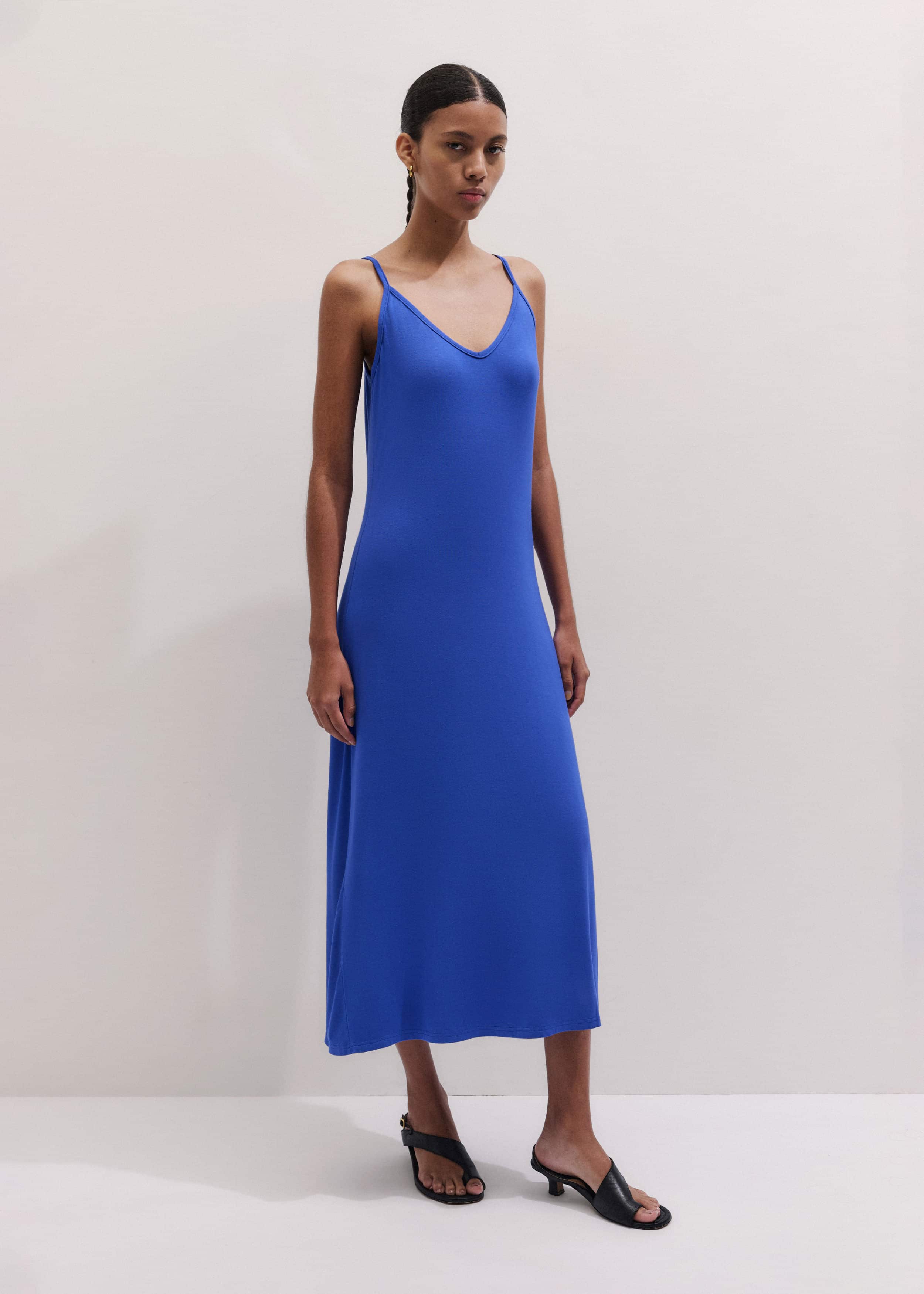 Blue Pointelle Maxi Dress meandem