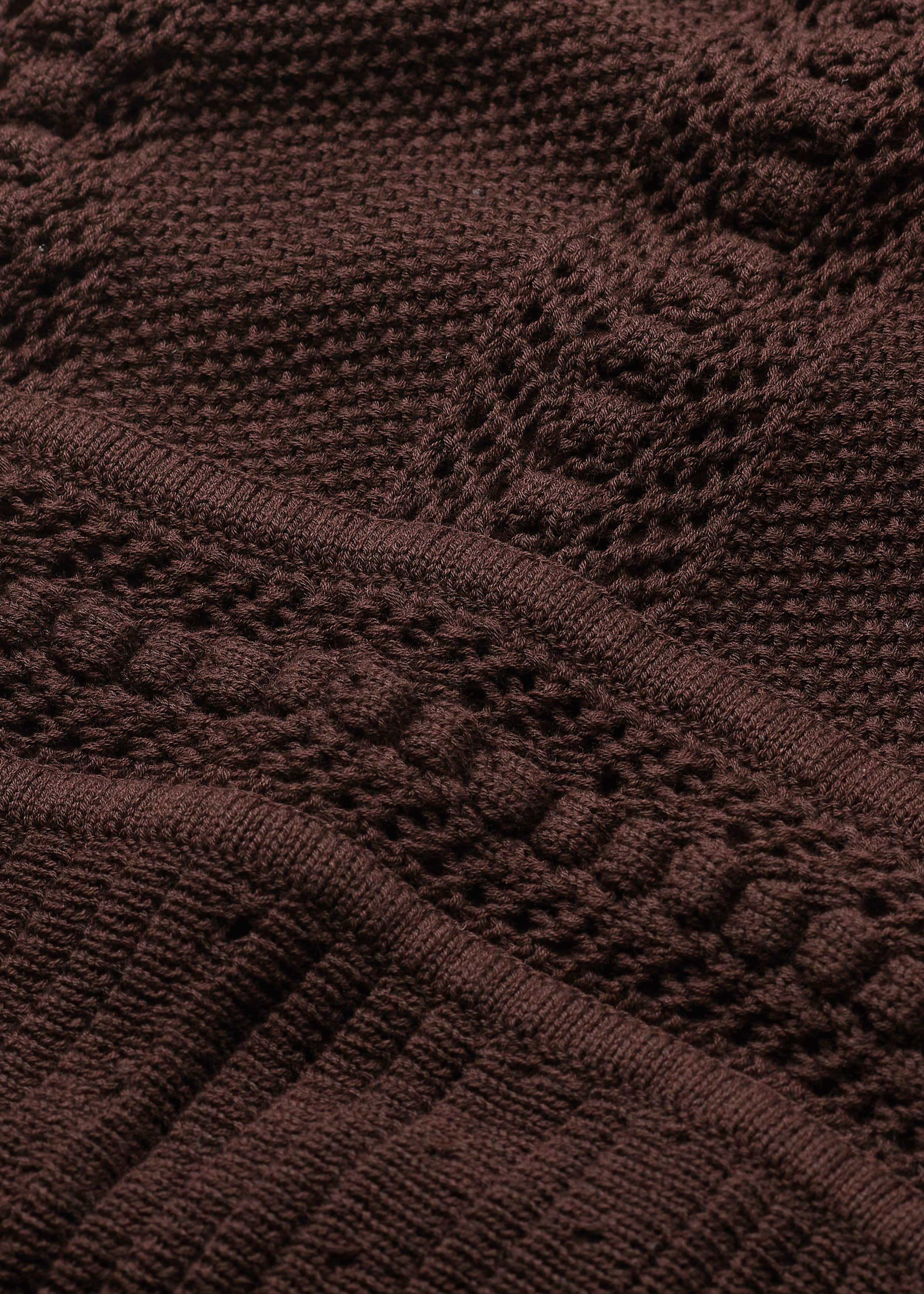 Brown Pointelle Maxi Dress meandem