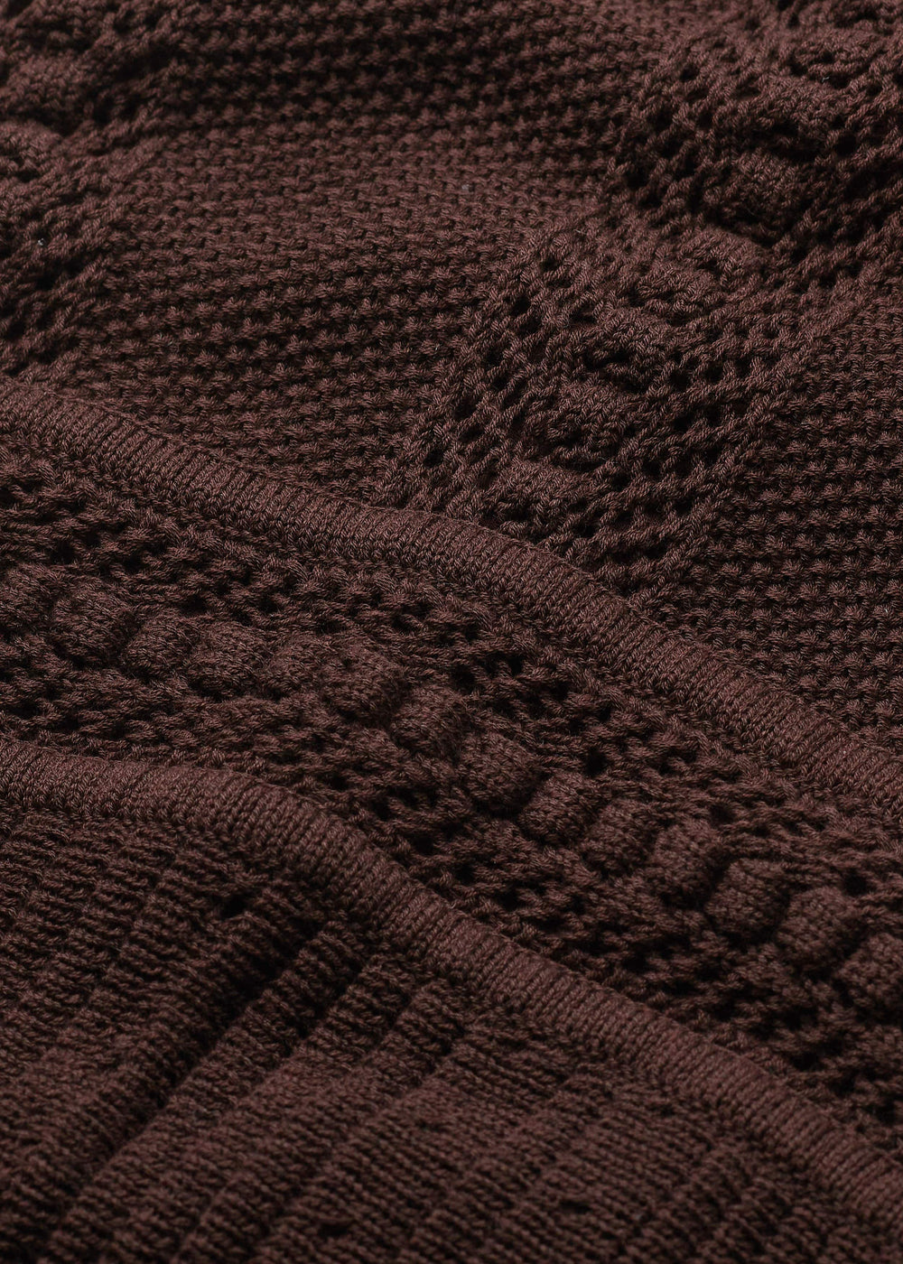 Brown Pointelle Maxi Dress meandem