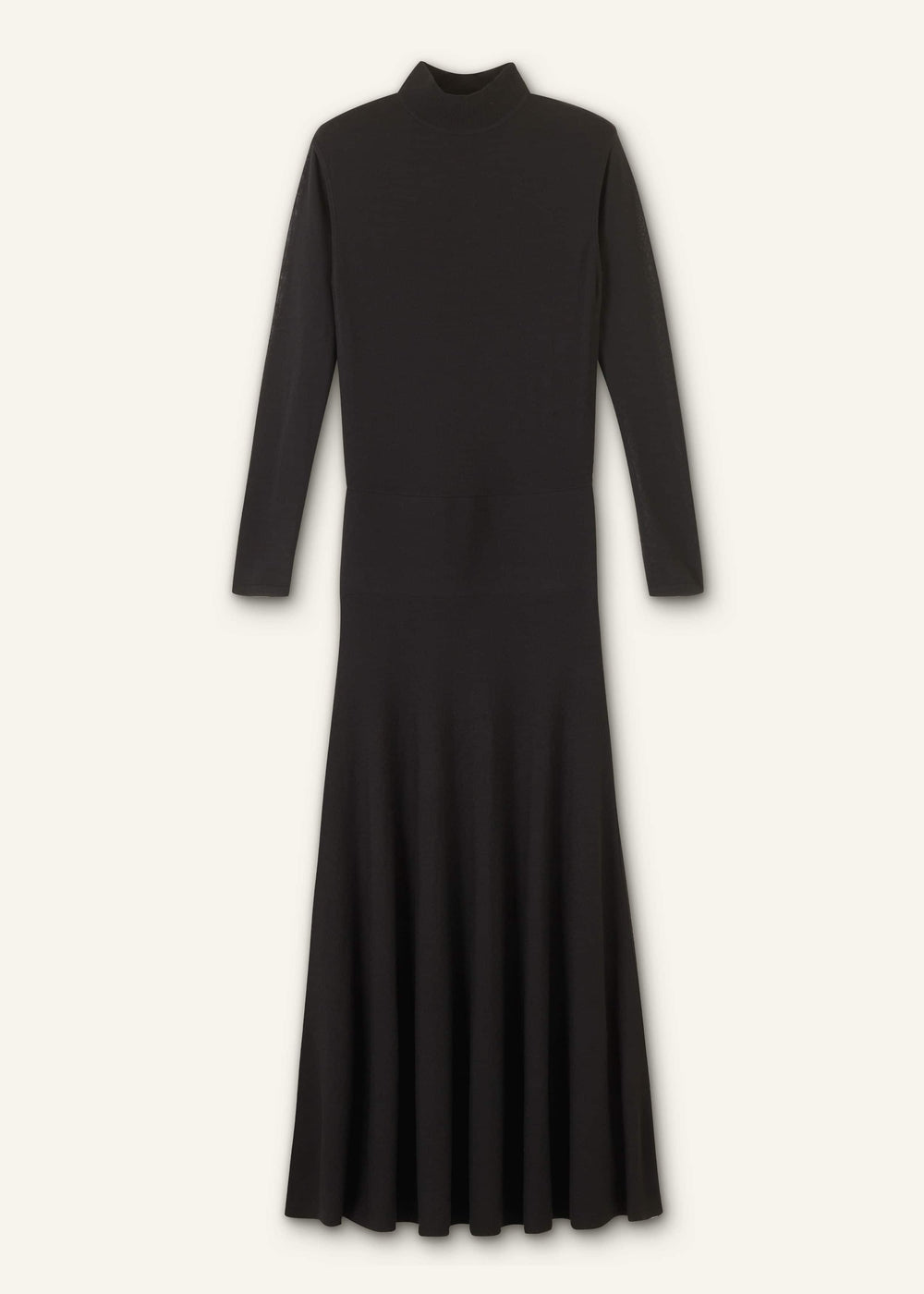 Black High Neck Knit Maxi Dress + Layering Top meandem