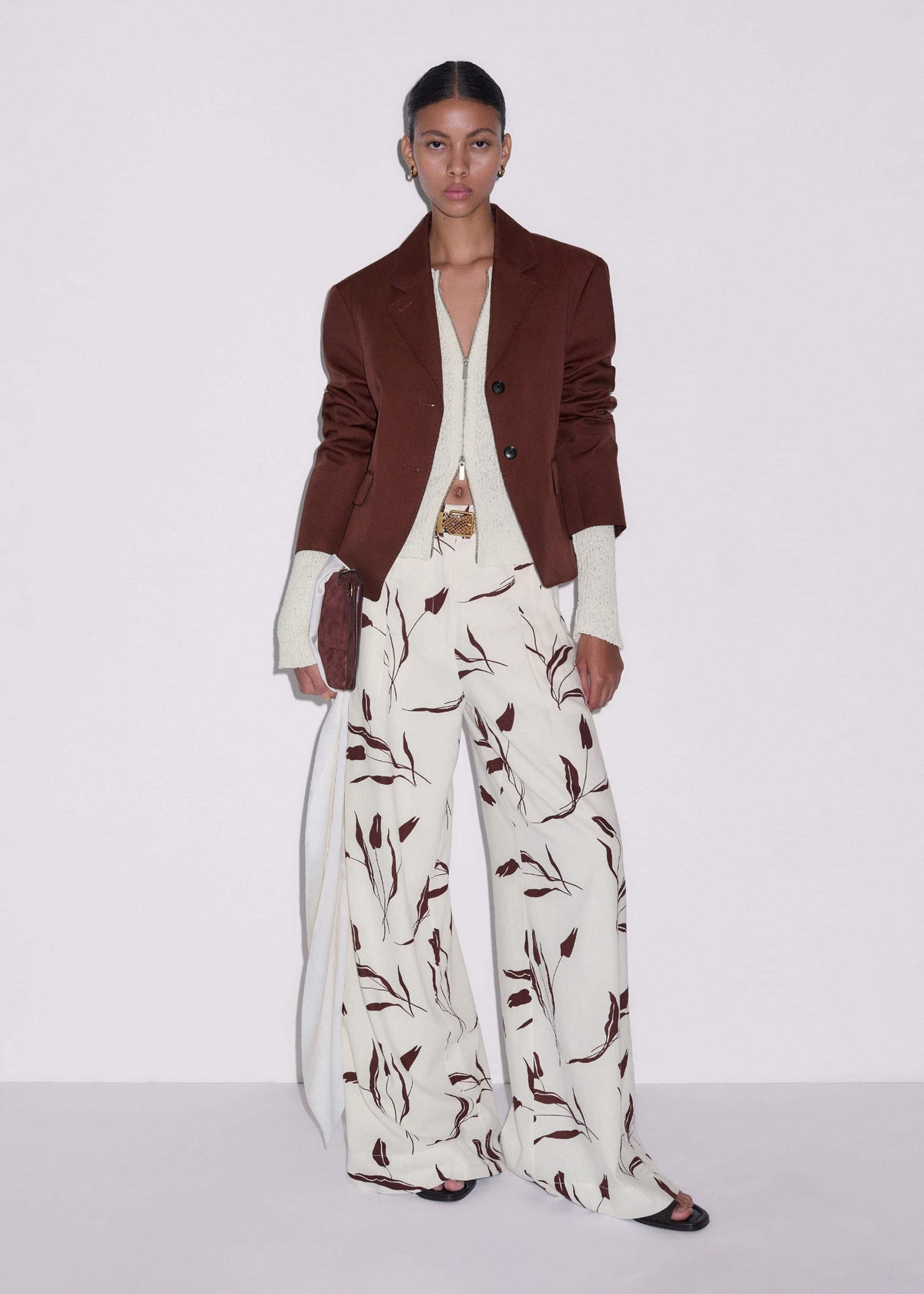 Cream Crease-Less Linen Wide-Leg Pant meandem