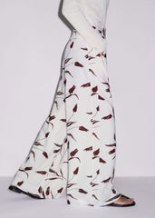 Cream Crease-Less Linen Wide-Leg Pant meandem
