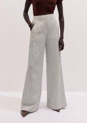 Ivory High Waist Wide Pant meandem