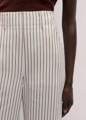 Ivory High Waist Wide Pant meandem
