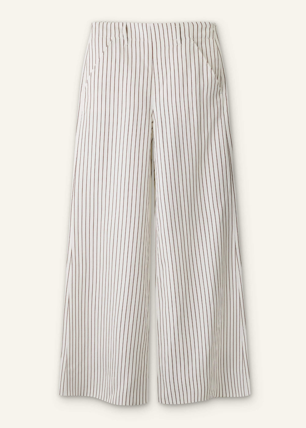 Ivory High Waist Wide Pant meandem