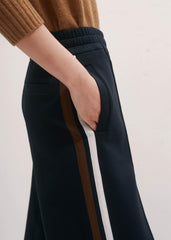 Navy Side Stripe Stretch Jersey Icon Track Pant meandem