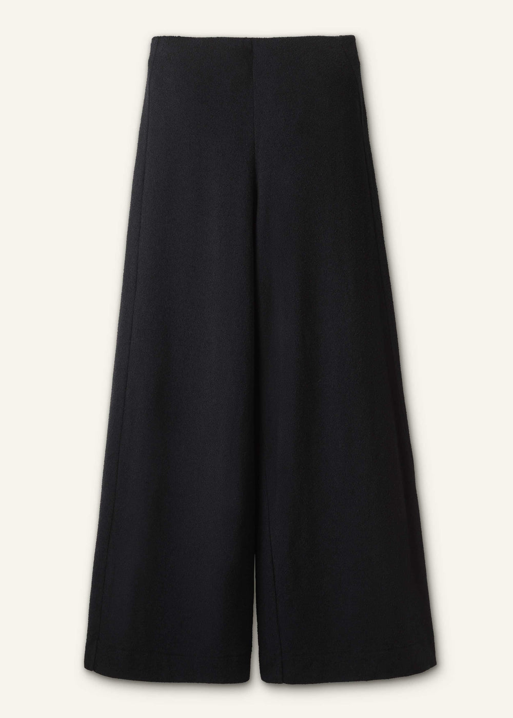 Black Textured Wide-Leg Palazzo Pant meandem