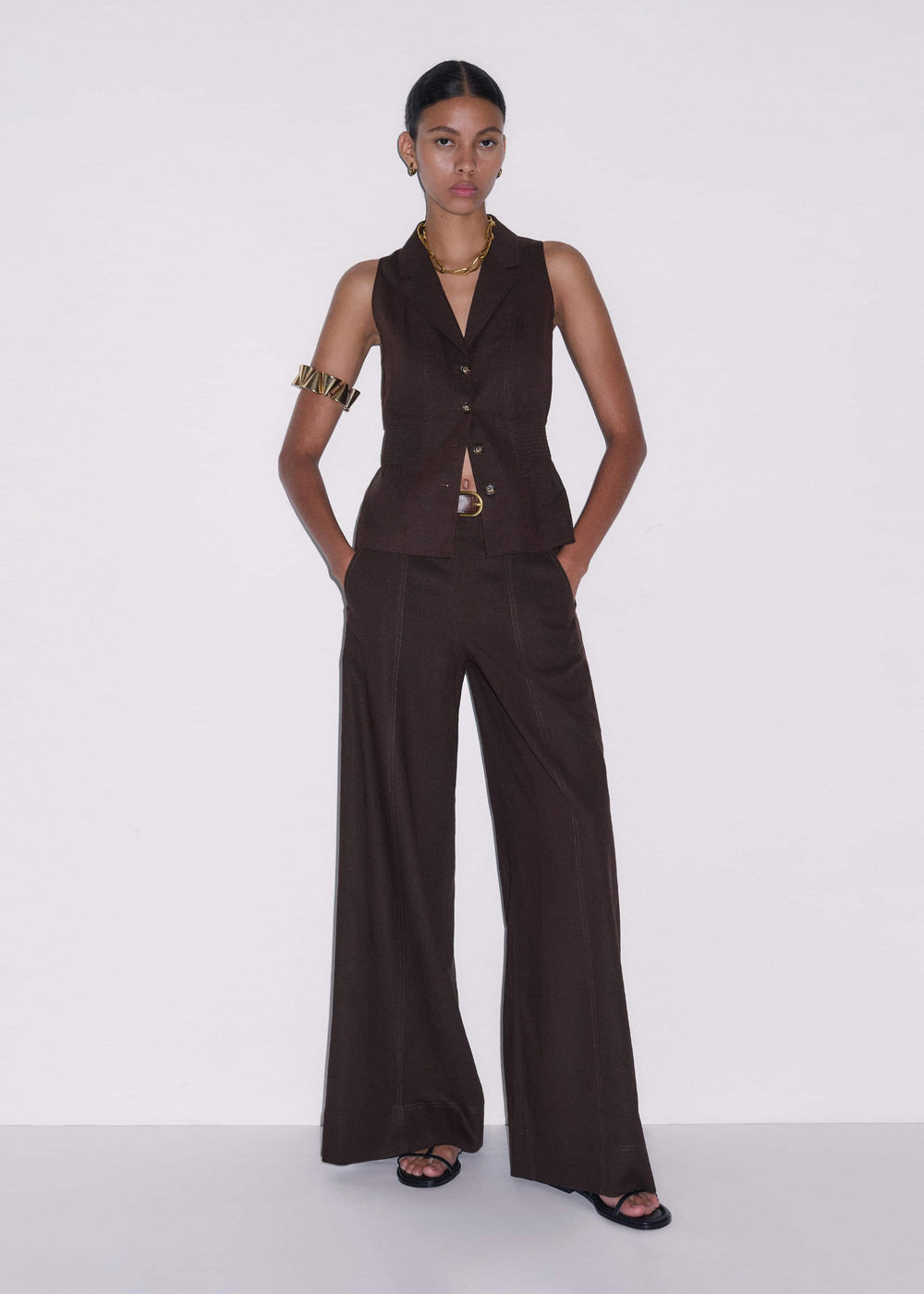 Brown Wide-Leg Pant meandem
