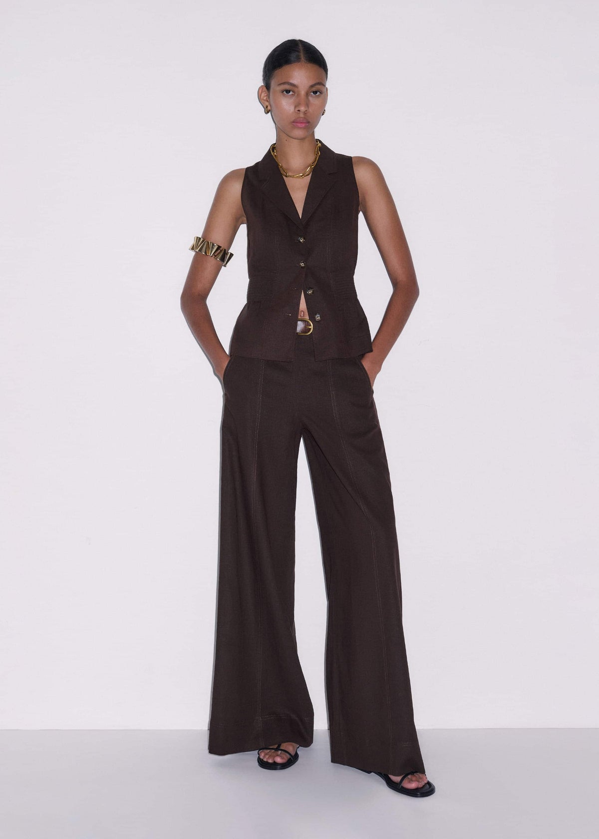 Brown Wide-Leg Pant meandem