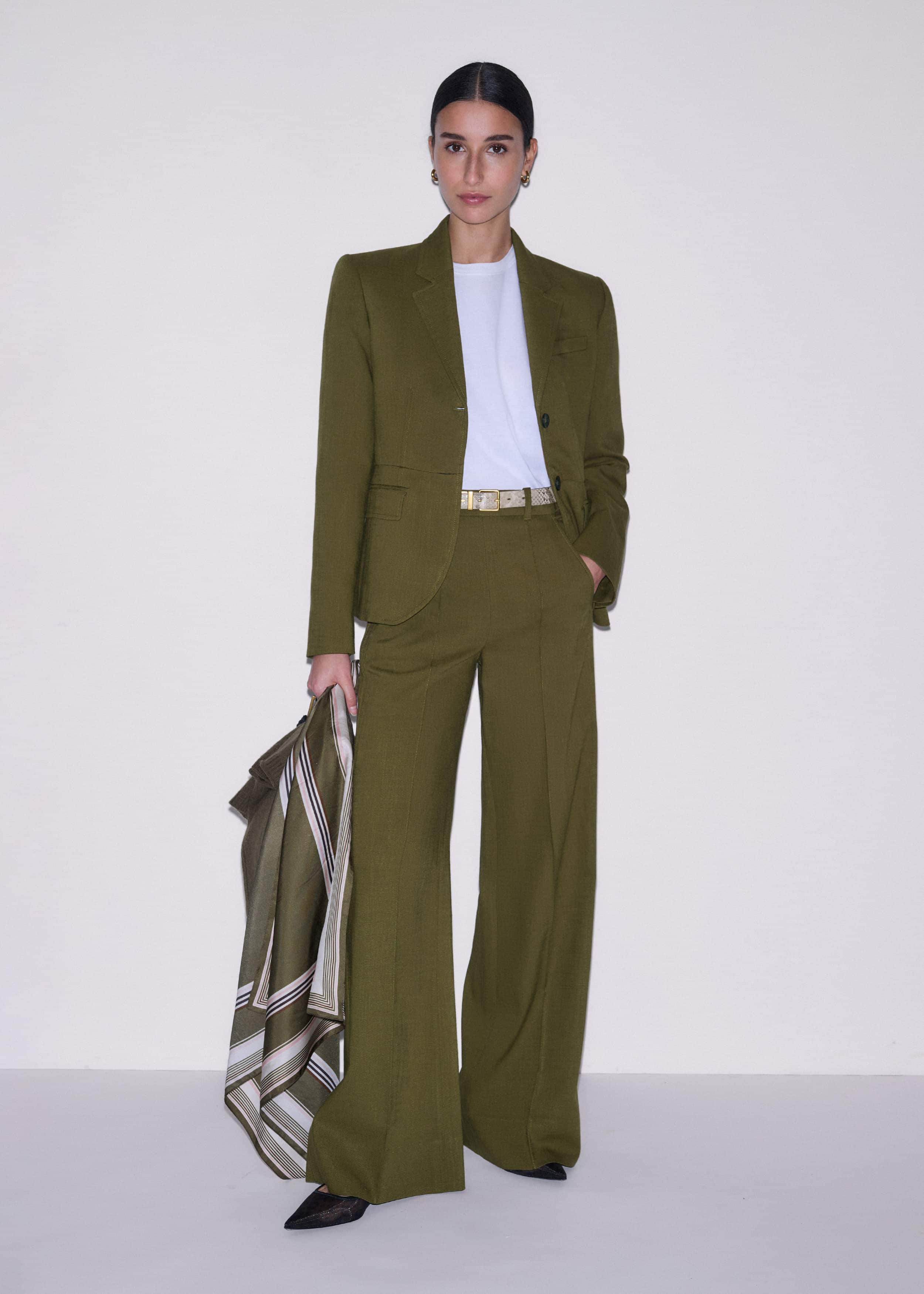 Olive Green Forever Wide-Leg Pant meandem