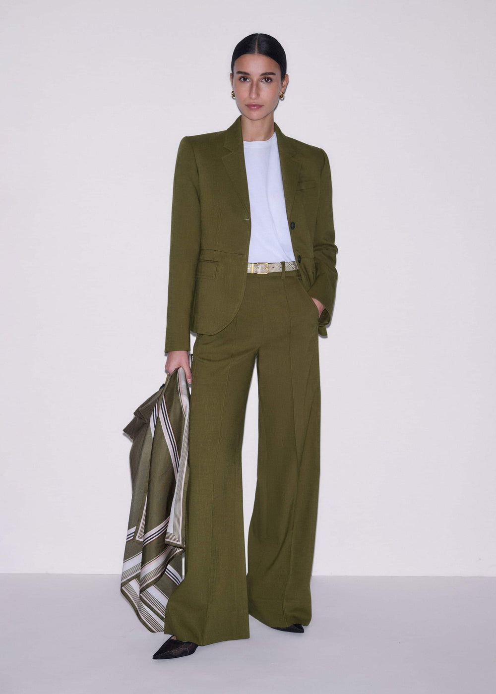 Olive Green Forever Wide-Leg Pant meandem