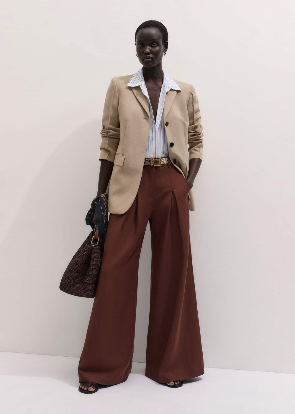 Cinnamon Brown Very Wide-Leg Pant meandem