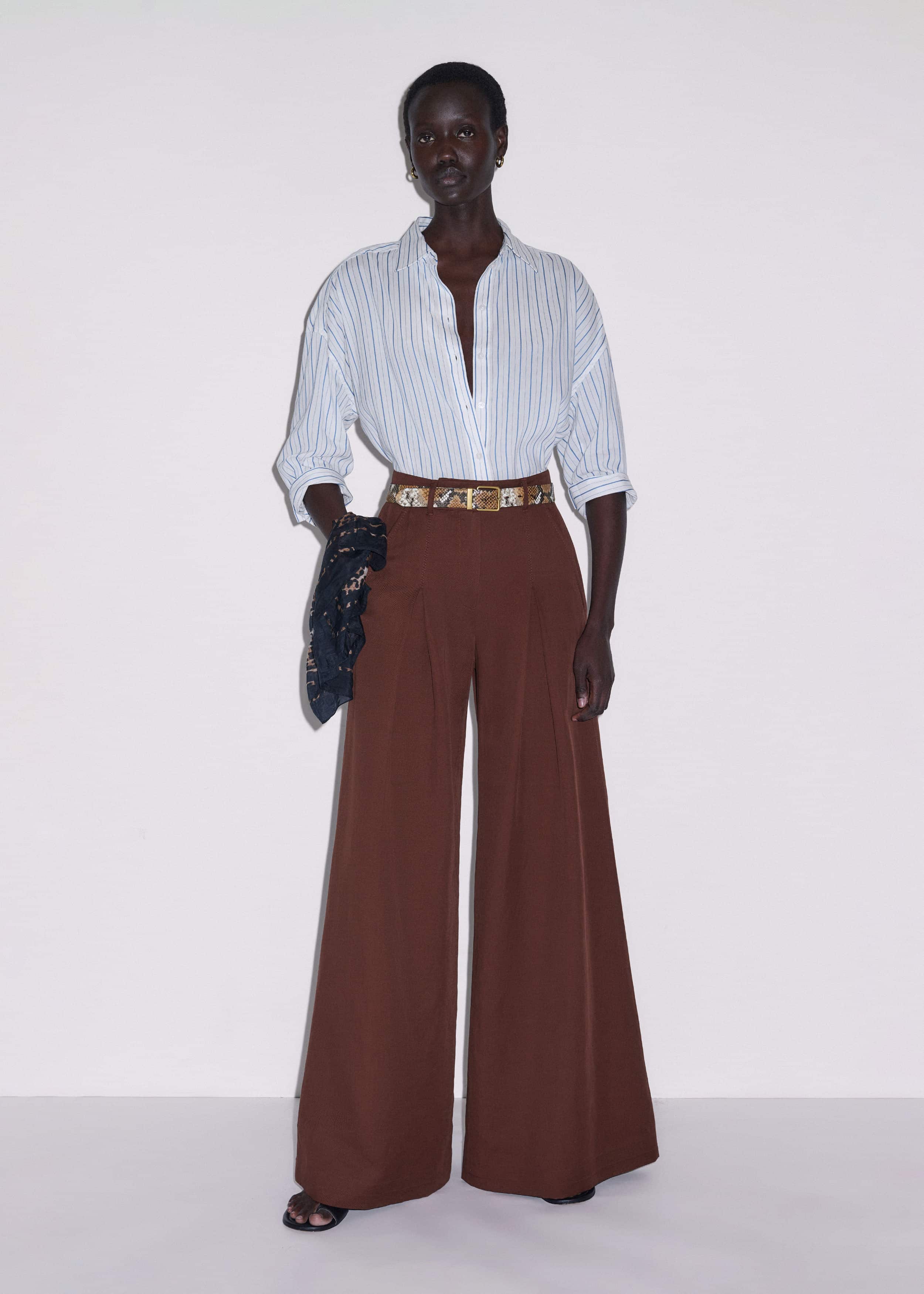 Cinnamon Brown Very Wide-Leg Pant meandem
