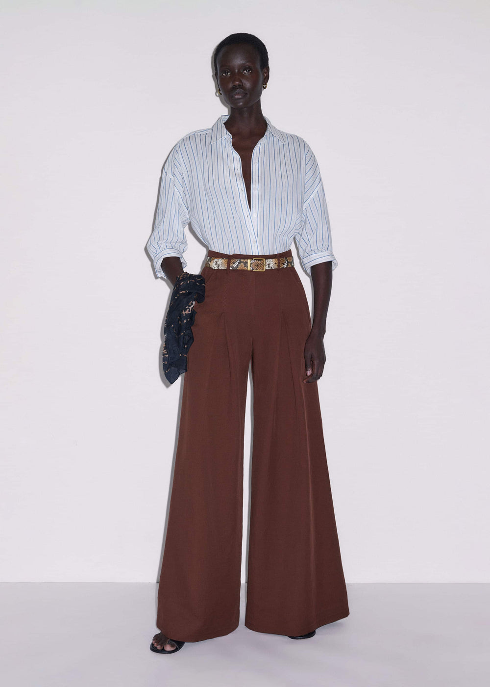 Cinnamon Brown Very Wide-Leg Pant meandem