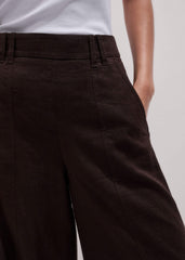 Brown Crop Wide-Leg Pant meandem