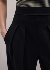 Black Luxe Travel Tailoring Wide-Leg Pant meandem