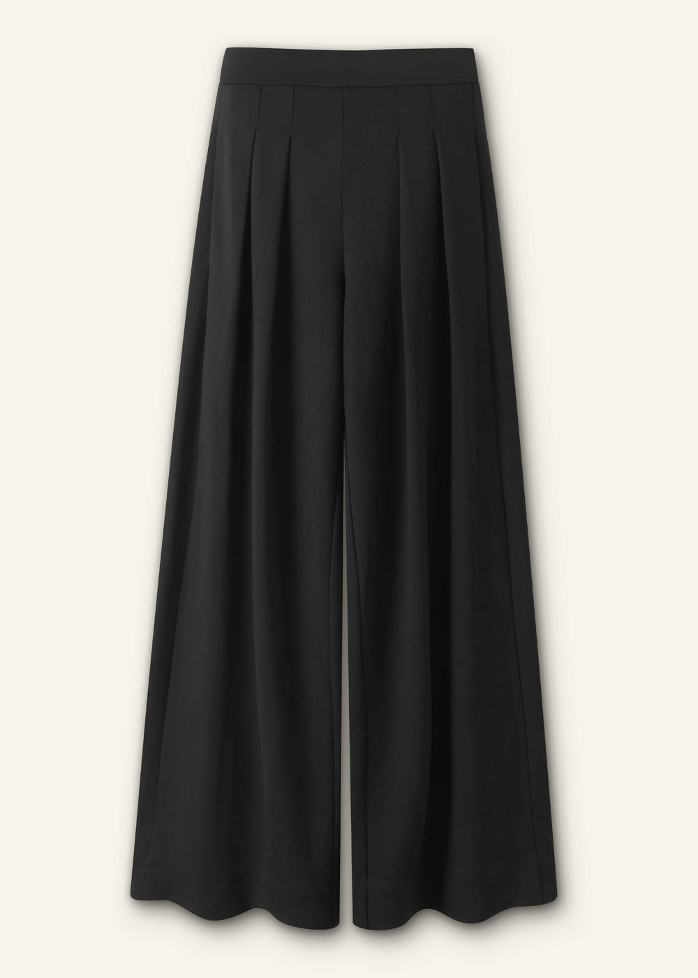 Black Luxe Travel Tailoring Wide-Leg Pant meandem