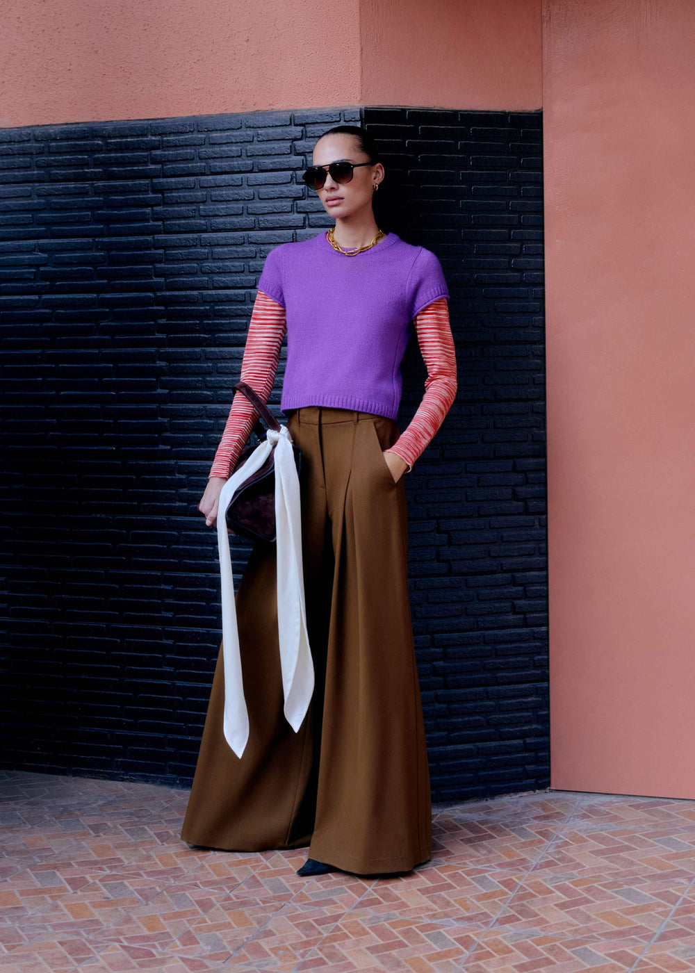 Walnut Brown Ultimate Very Wide-Leg Pant meandem