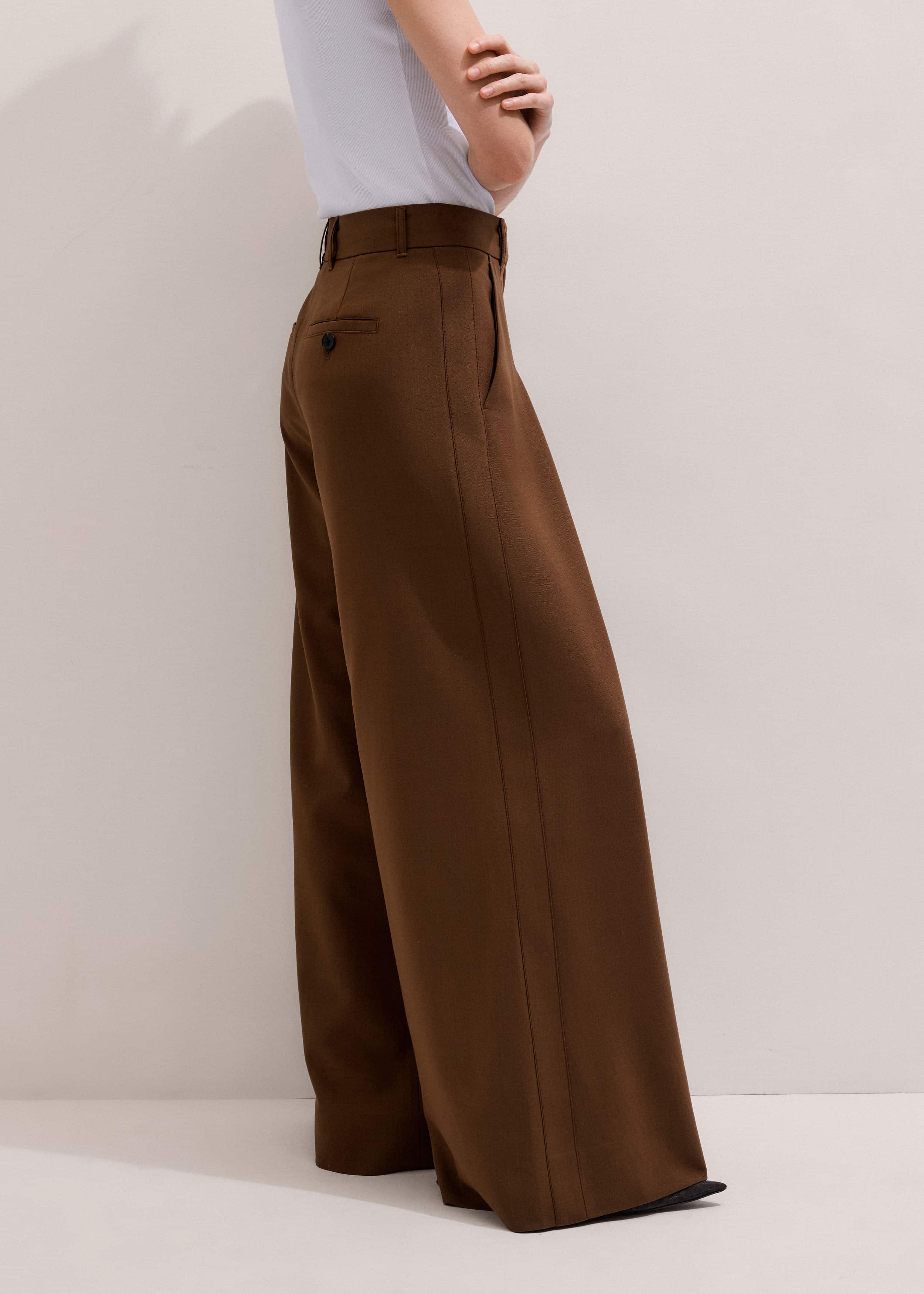 Walnut Brown Ultimate Very Wide-Leg Pant meandem