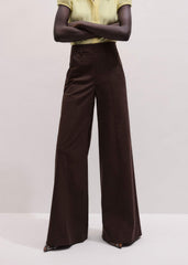 Brown High Waist Wide-Leg Pant meandem