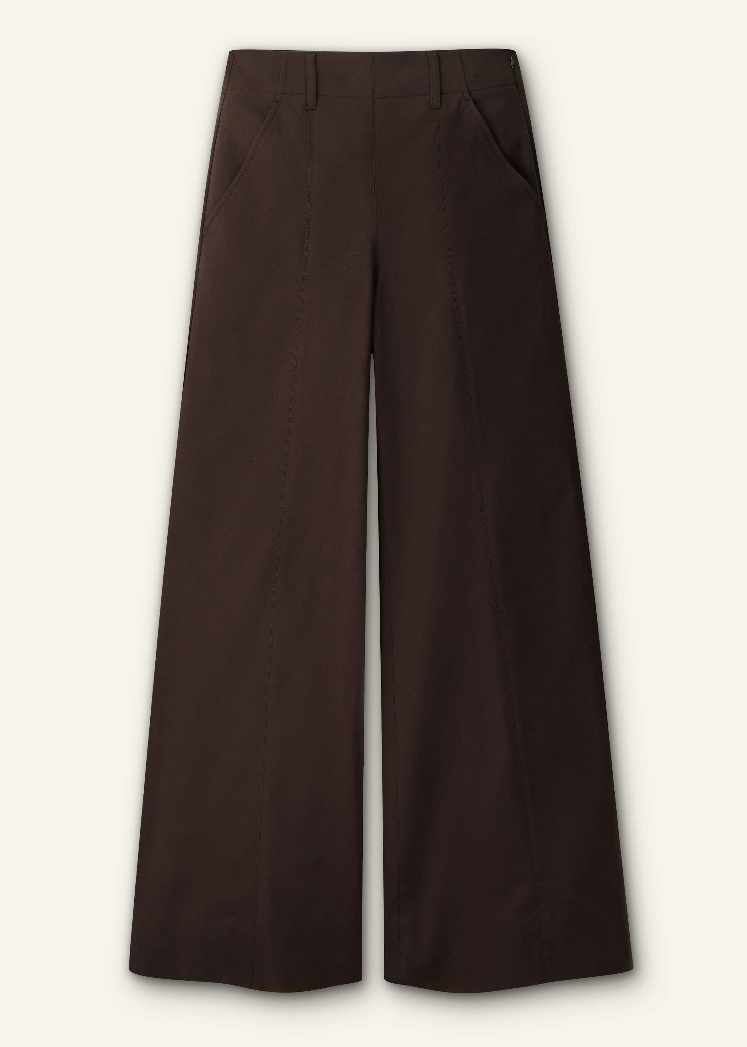Brown High Waist Wide-Leg Pant meandem