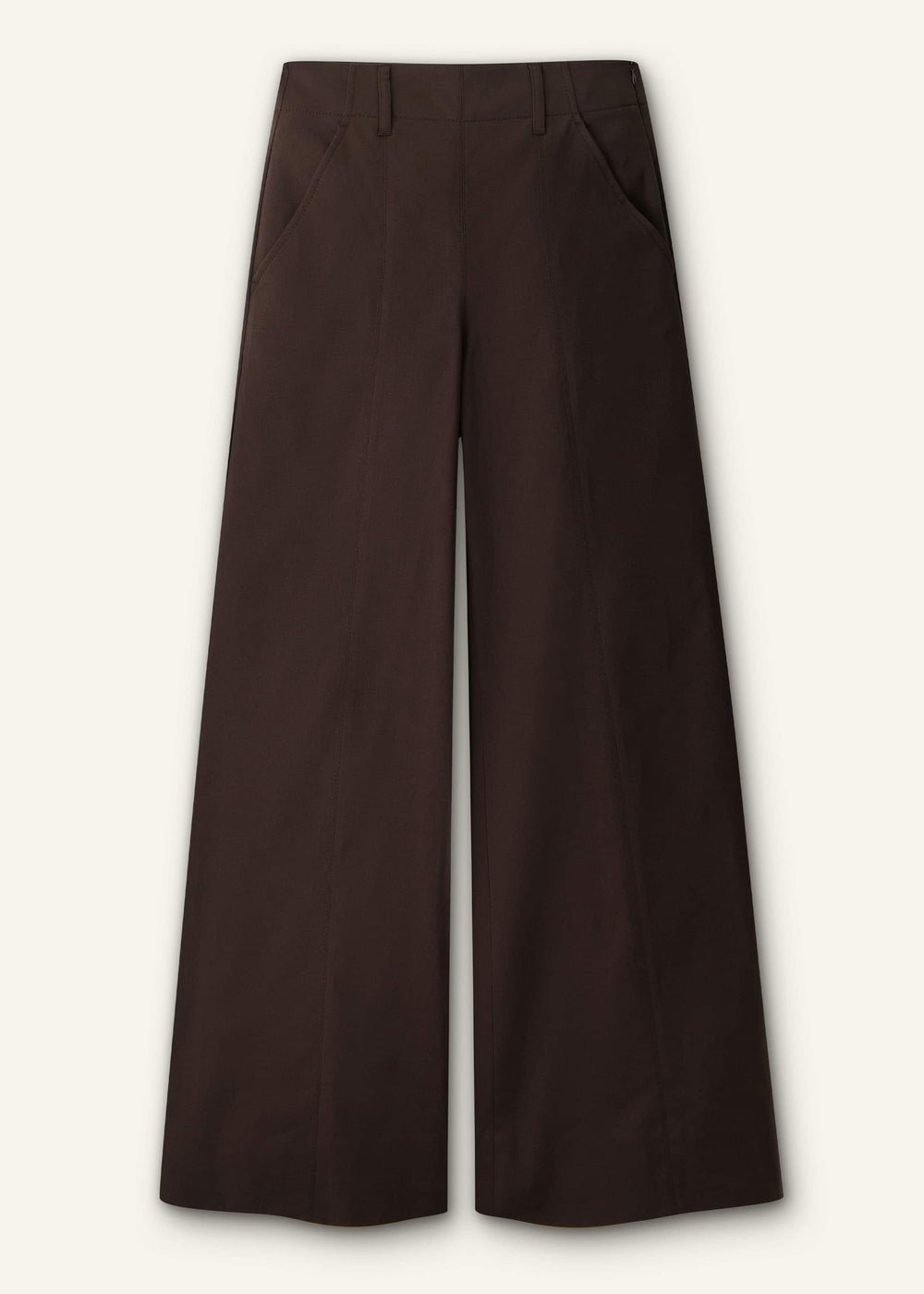 Brown High Waist Wide-Leg Pant meandem